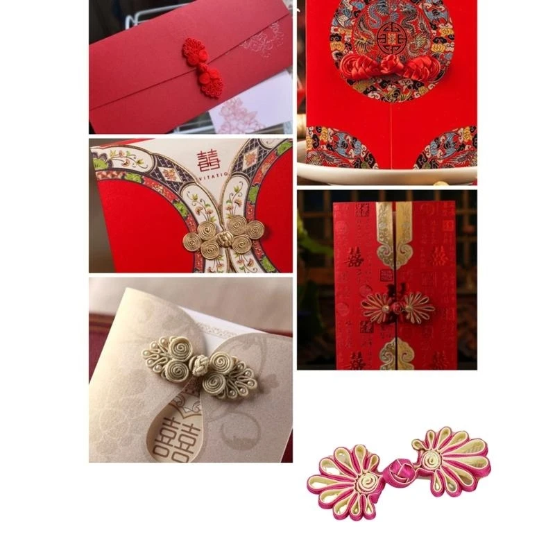 

R1WE Chinese Traditional Button Sewing Crafted Buttons for DIY Projects