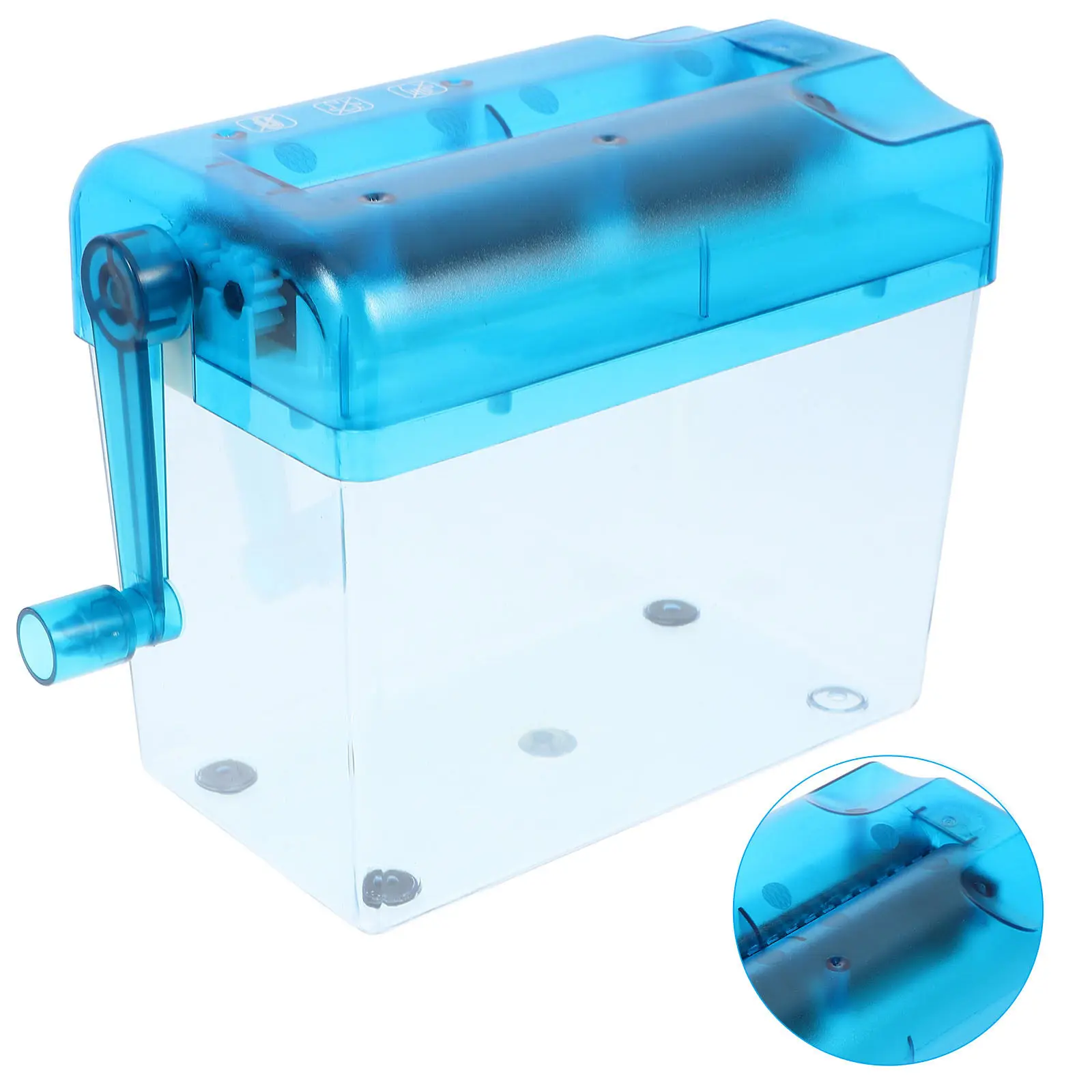 

Small Transparent Dust Box Hand Shredder Manual Paper Shredder for Home Office School Arts Crafts Thick Thin Paper Wear