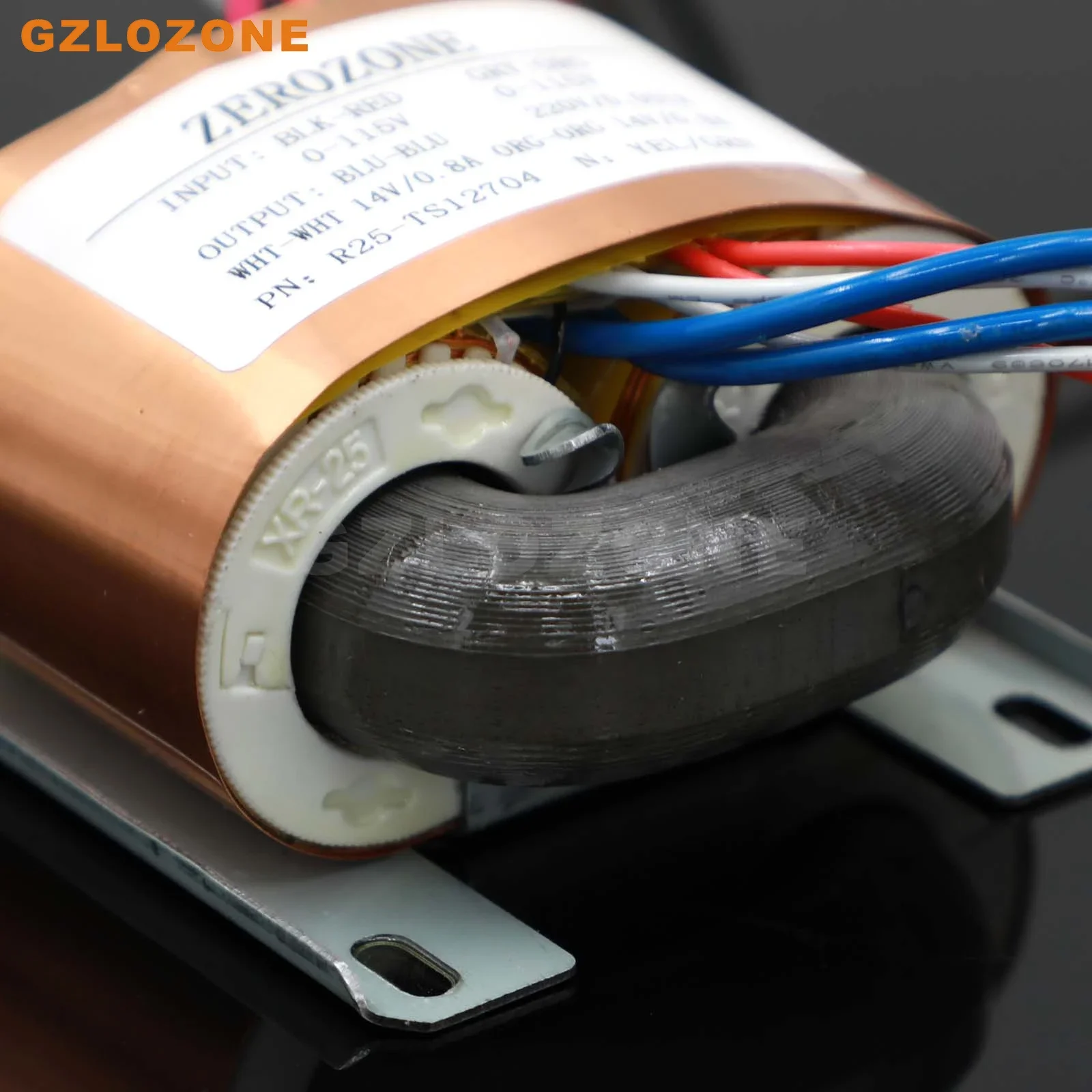 ZEROZONE 35W R-Core OFC Pure Copper Transformer With Copper Foil Shield 220V+14VX2 For E834-C Dark Magic Version