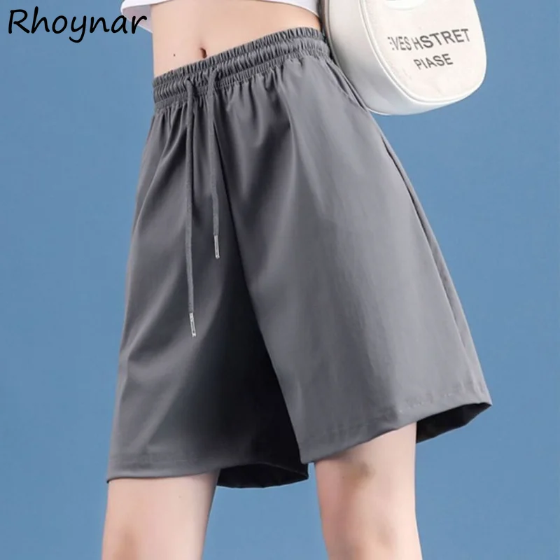 Sporty Style Shorts Women Students S-3XL Summer Breathable Quick-dry Unisex Cool Couple Leisure Young Solid Jogging Streetwear