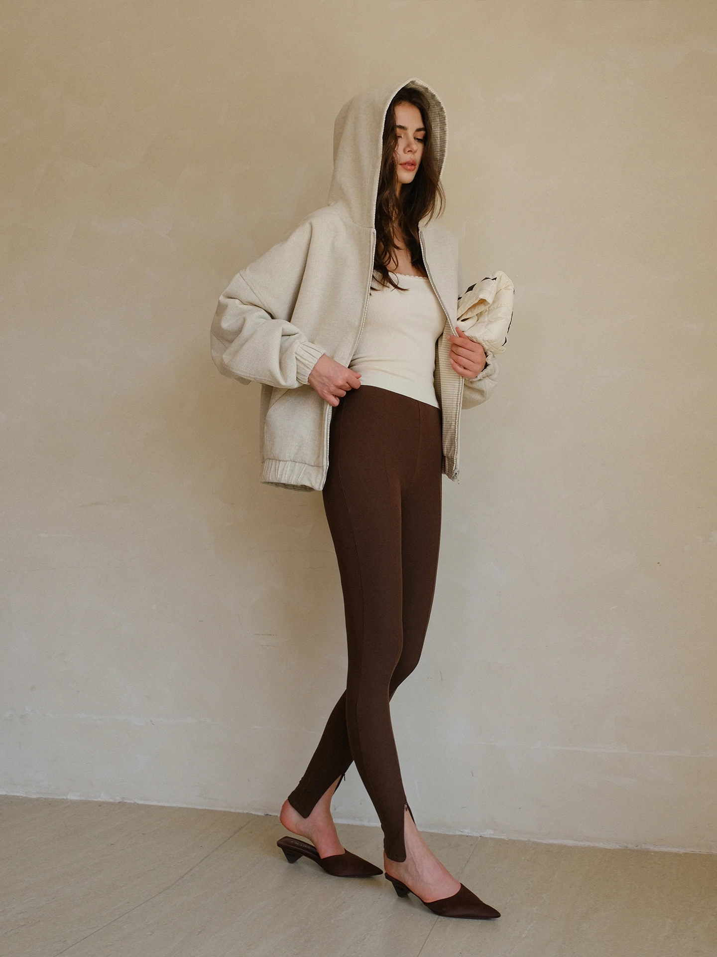 

Fre up Women's High-Waist Slimming Tummy Control Leggings Comfortable Bare Feeling 0 Prure Casual Long Pants