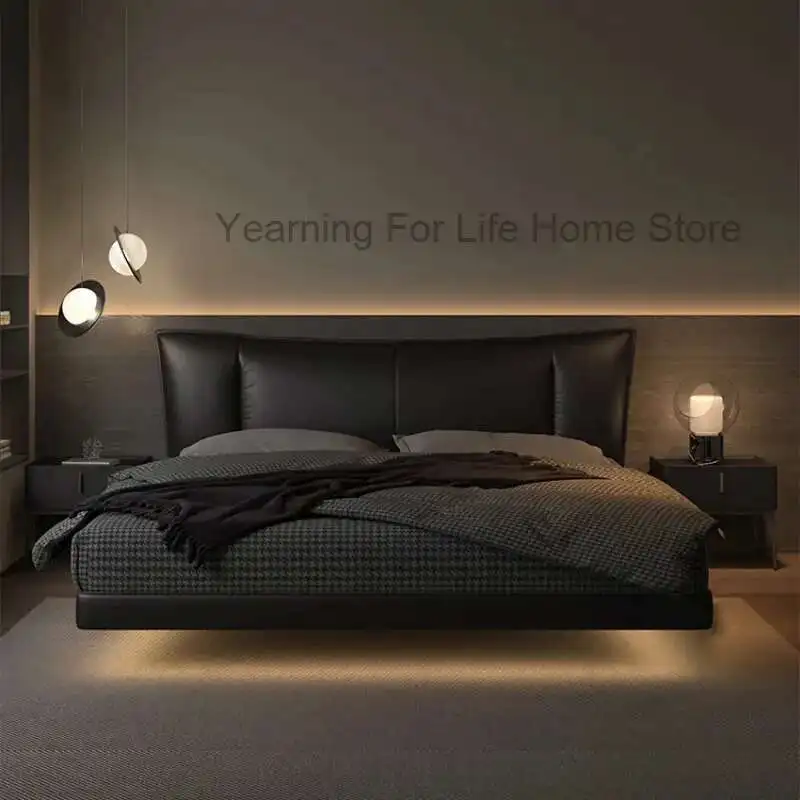 European Simple Double Bed Frame With Storage Wood Bedroom Twin Bed Frame Queen Size Modern Cama Moderno Lujo Home Furniture