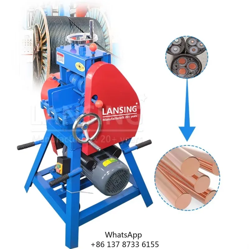 Heavy Duty Automatic Industrial Cable Wire Stripping Machine 20-120mm Wire Stripping Range High-power And High-efficiency