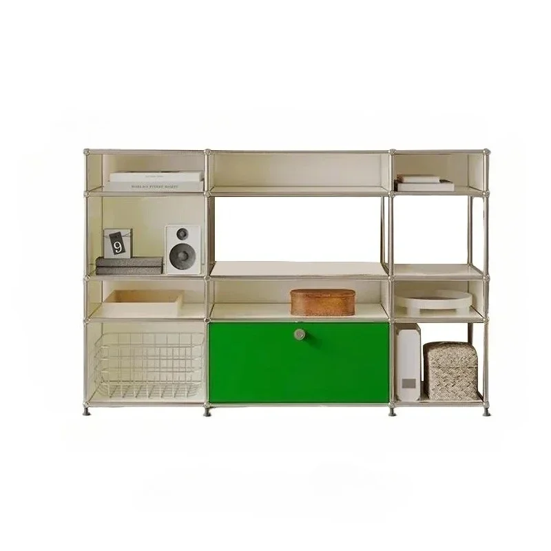 

Nordic Modern Simplicity Stainless Steel Modular Cabinet Kitchen Cabinet Storage Locker Dresser Living Room Cabinets Home