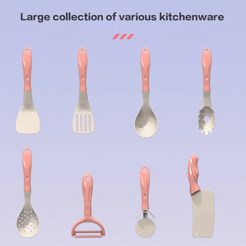 Spielküchenspielzeugset für Kinder, Mini-Küchengeschirr zum Kochen von Mädchen, Baby-Simulation, Schneiden von Früchten