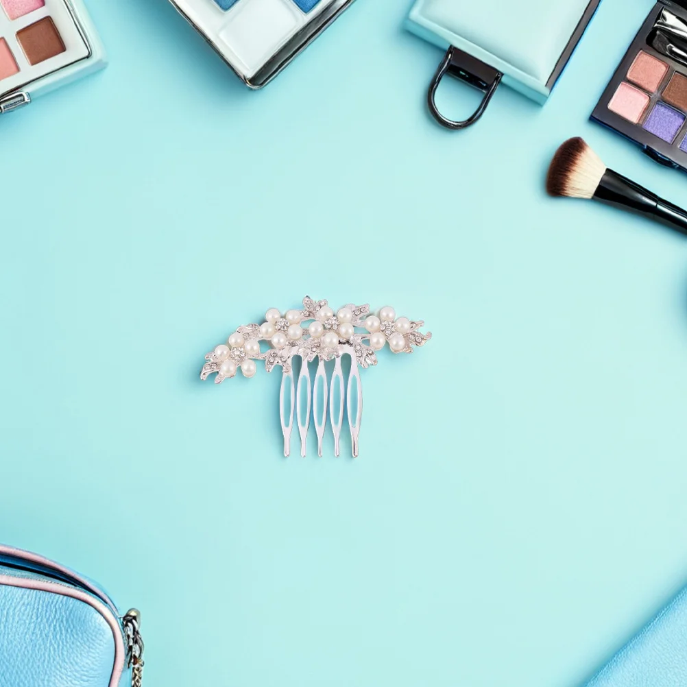 قطعتان من أمشاط الشعر العتيقة مع اللؤلؤ الصناعي والكريستال إكسسوارات شعر الزفاف للنساء أمشاط جانبية للعروس أنيقة