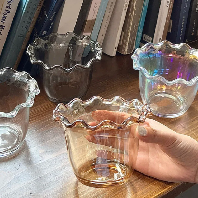 Verdickte Ins Spitze Glas Schüssel Dessert Schüssel Glas Obst Salat Eis Schüssel Neue Getreide Joghurt Spitze/400ML