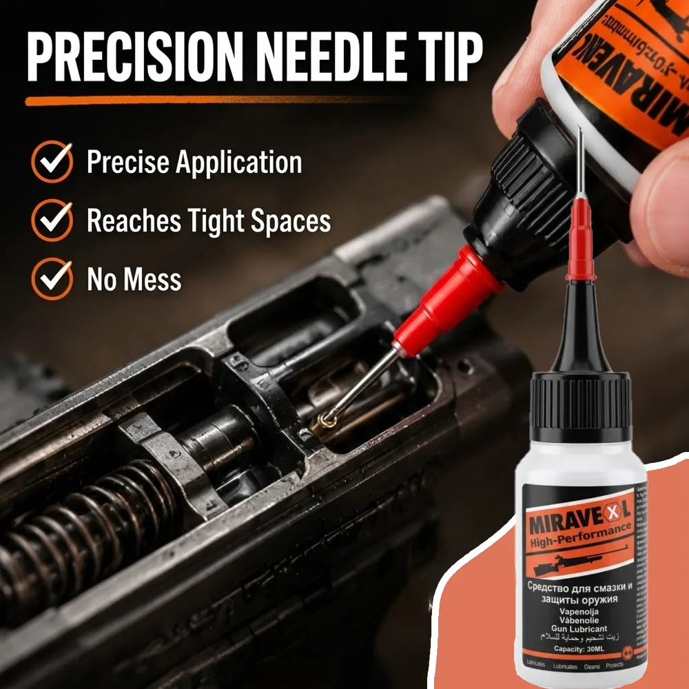 CLP Gun Cleaner Lubricant Protectant 30ml Precision Needle Oiler Steel Tip Firearm Rifle Maintenance Oil Rust Prevent Tool