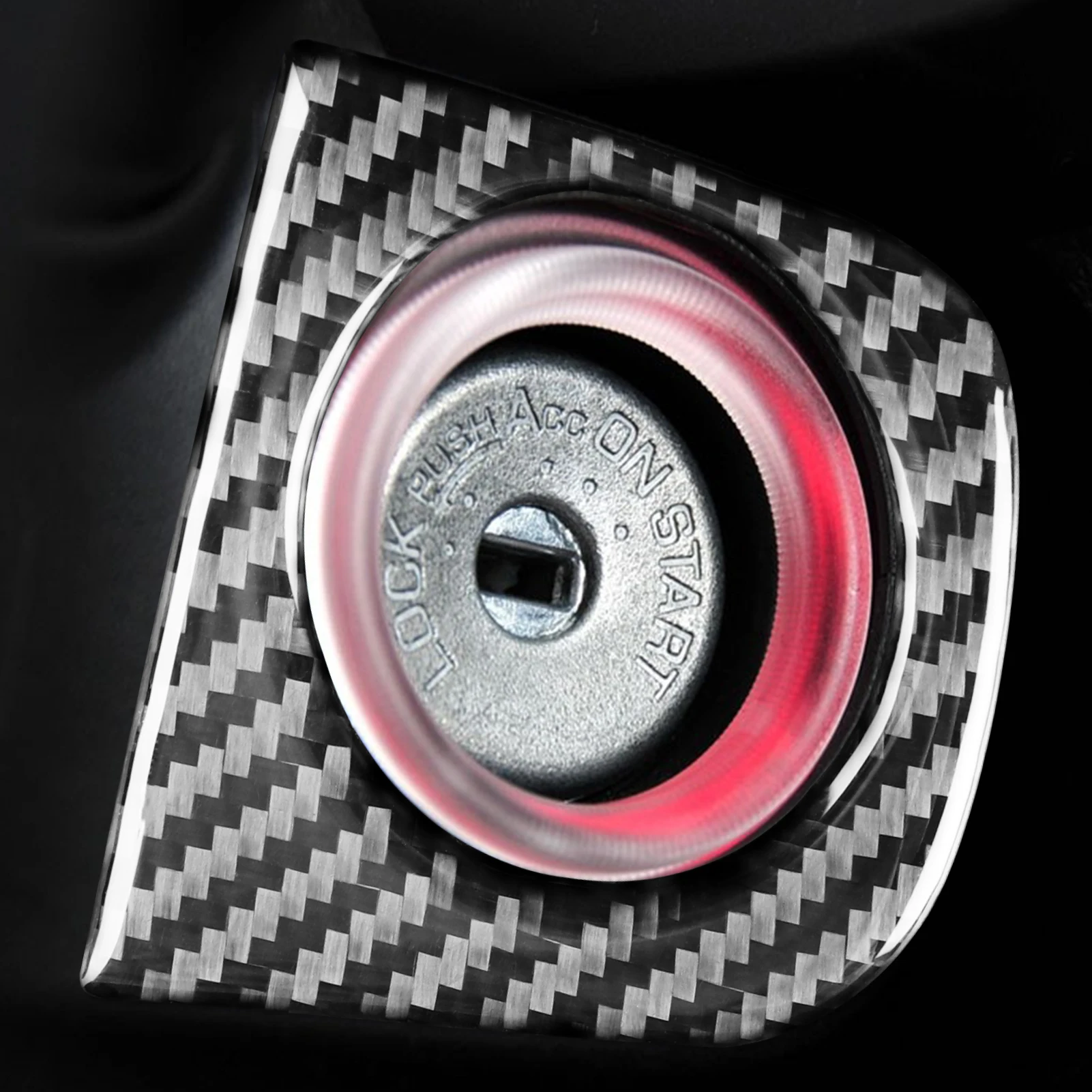 For Subaru Legacy 2010 2011 2012 2013 2014 Real Carbon Fiber Ignition Keyhole Trim