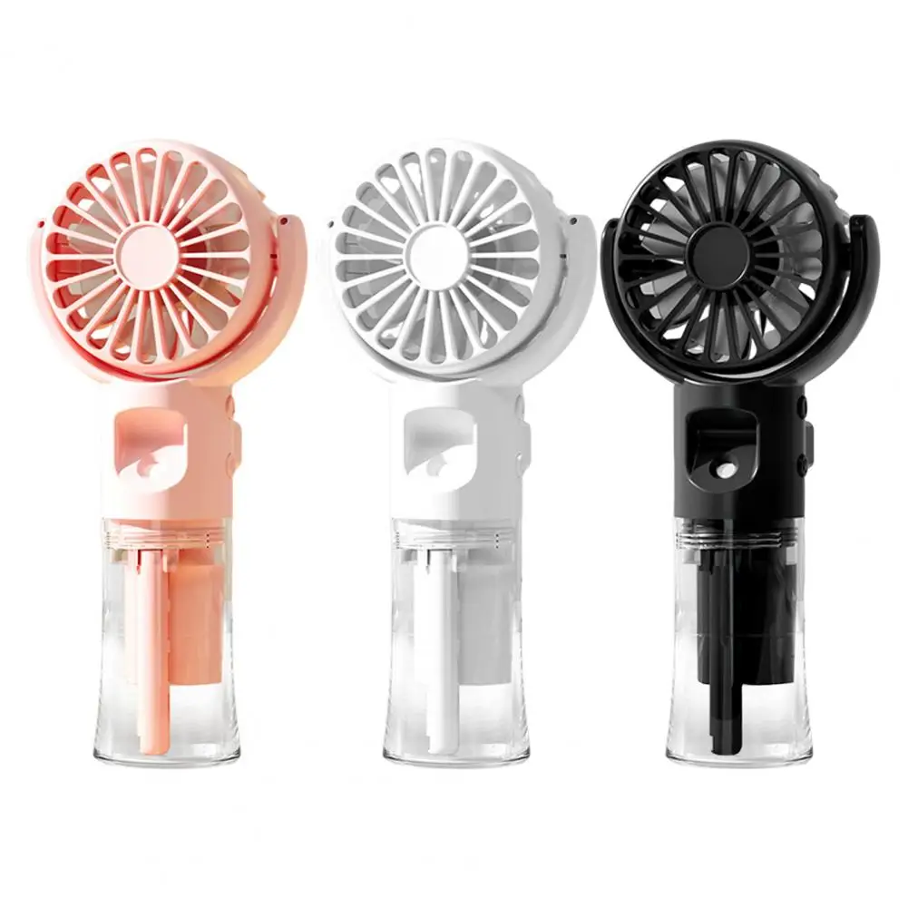 Handheld Fan Water Spray Cooling Fan Outdoor Low Noise Rechargeable Battery Operated Misting Fan with Lanyard