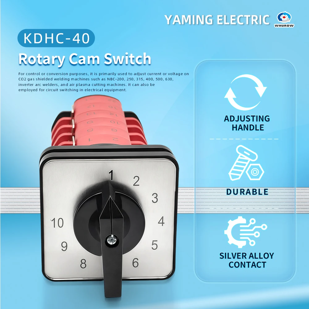 KDHC-40/6*10 interruttore a camma rotante dieci posizioni 6 poli 40A commutatore selettore Bx6 produttore di saldatrici