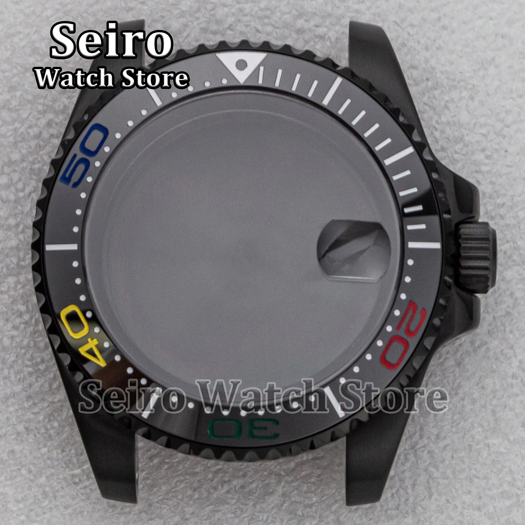 NH35 Case 100M Waterproof Sapphire Glass PVD Black Stainless Steel 40MM Watchcase for SUB NH34 NH36 Movement Repair Tools