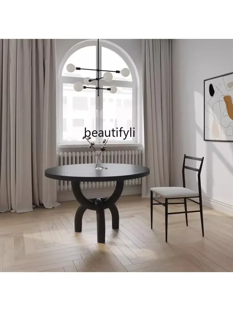 

A13 Italian round Table Creative Designer Dining Table Living Room Miji Style Bed & Breakfast Model Room Table furniture