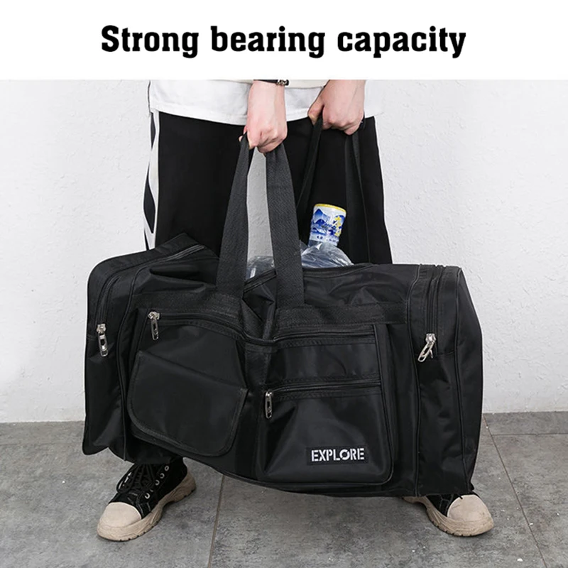 Large-Capacity Oxford Cloth Hand-Held Travel Bag Men\'s Women\'s Luggage Bag Foldable Student Bag Long-Distance Storage Bag XA776D