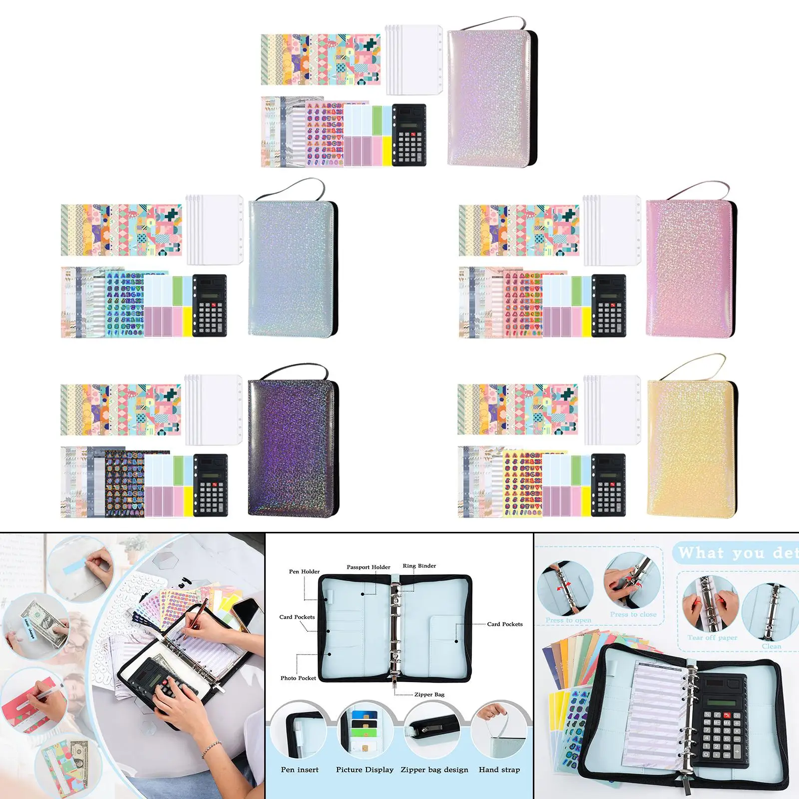 

Бюджетная папка, кошелек для экономии денег с карманами для папок, конверты, бюджетные листы для предметов, органайзер для денег для