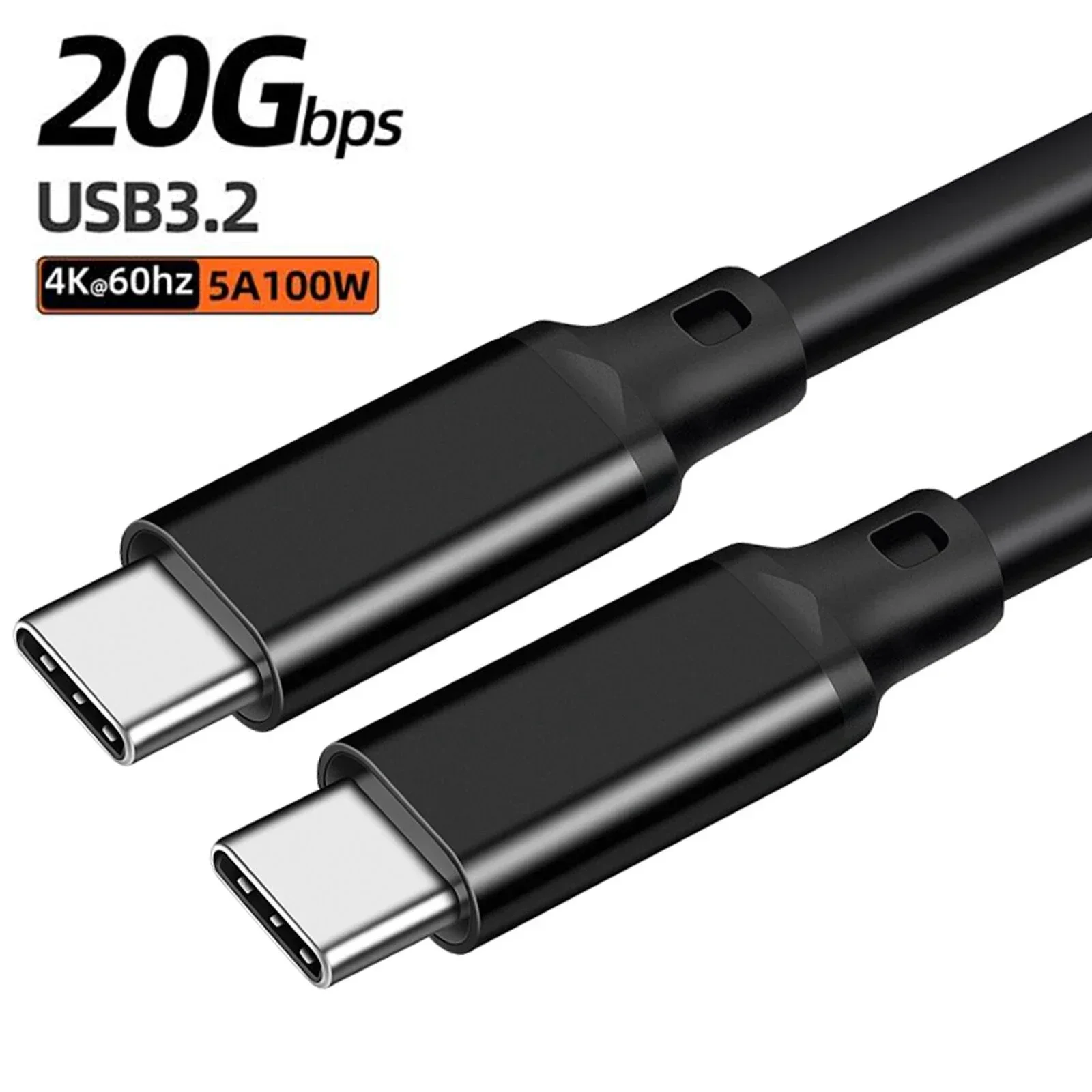 USB 3.2 Gen2X2 Data Cable Thunderbolt3 4K Video 20Gbps Cable For Macbook Pro 5A PD100W QC4.0 Fast Charging USB Type C Cable Cord