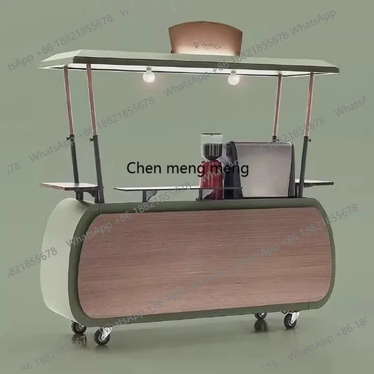Mobile outdoor dining car, high-end hotel exhibition hall, snack car, food truck, wrought iron coffee truck