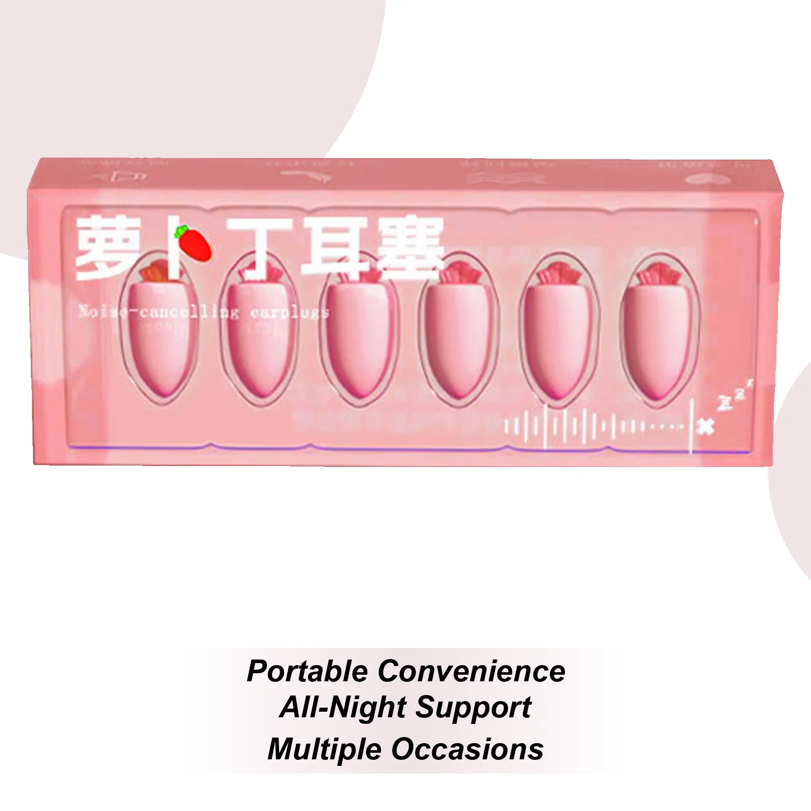 

Earplugs For Sleep 6 Pieces Sleeping Noise Cancelling Ear Plugs Waterproof Soft Hearing Protection Carrot Shape Earbuds With