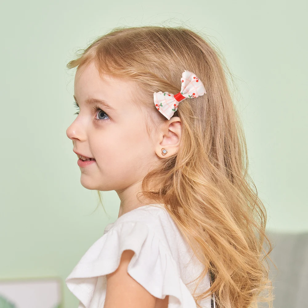 2pcs/set Cute Kids Bows Hair Clips for Girls Barrette Boutique Full Fabric Children's Headwear Baby Hair Accessories
