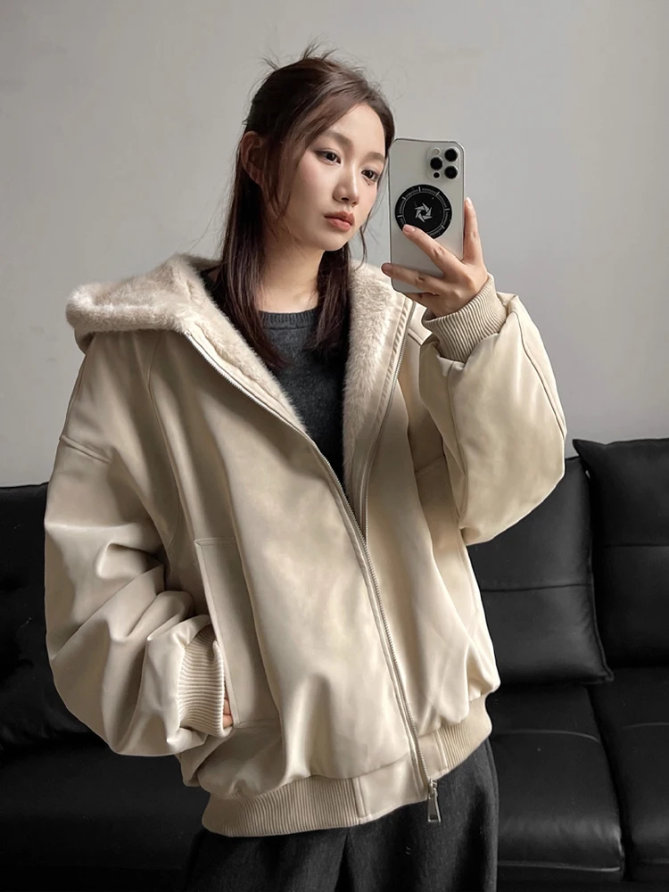 Мужская зимняя хлопковая куртка с капюшоном в стиле ретро, теплая хлопковая одежда для пар, молодежная одежда с узором горного орла...