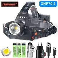 Powerful XHP70.2 XHP50.2 Led Headlamp Headlight Zoom Head Lamp Flashlight Torch 18650 battery USB Rechargeable Fishing Lantern