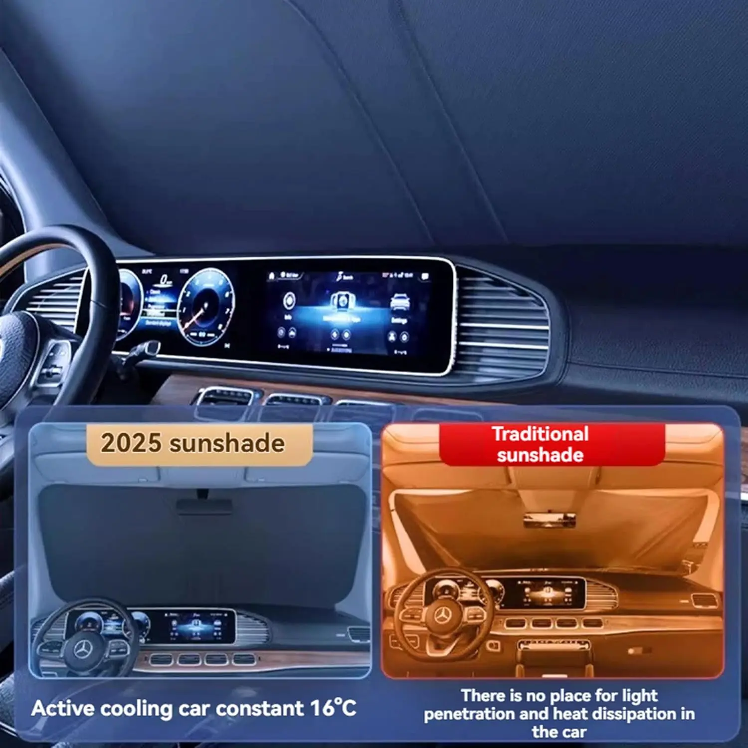 マツダ3 フロントガラス サンシェード - 折りたたみ式フロントガラスカバー サンシェード マツダ3 2007-2025 アクセサリー 車を太陽光から守る O