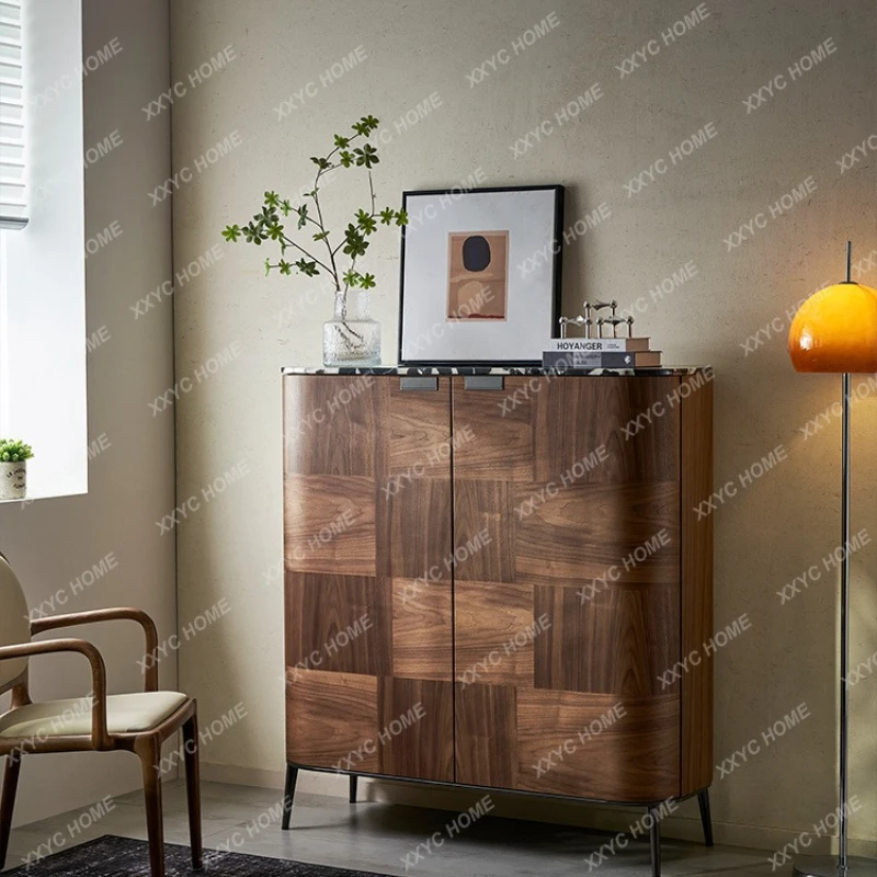 M  walnut dining side cabinet   light luxury simple modern storage cabinet
