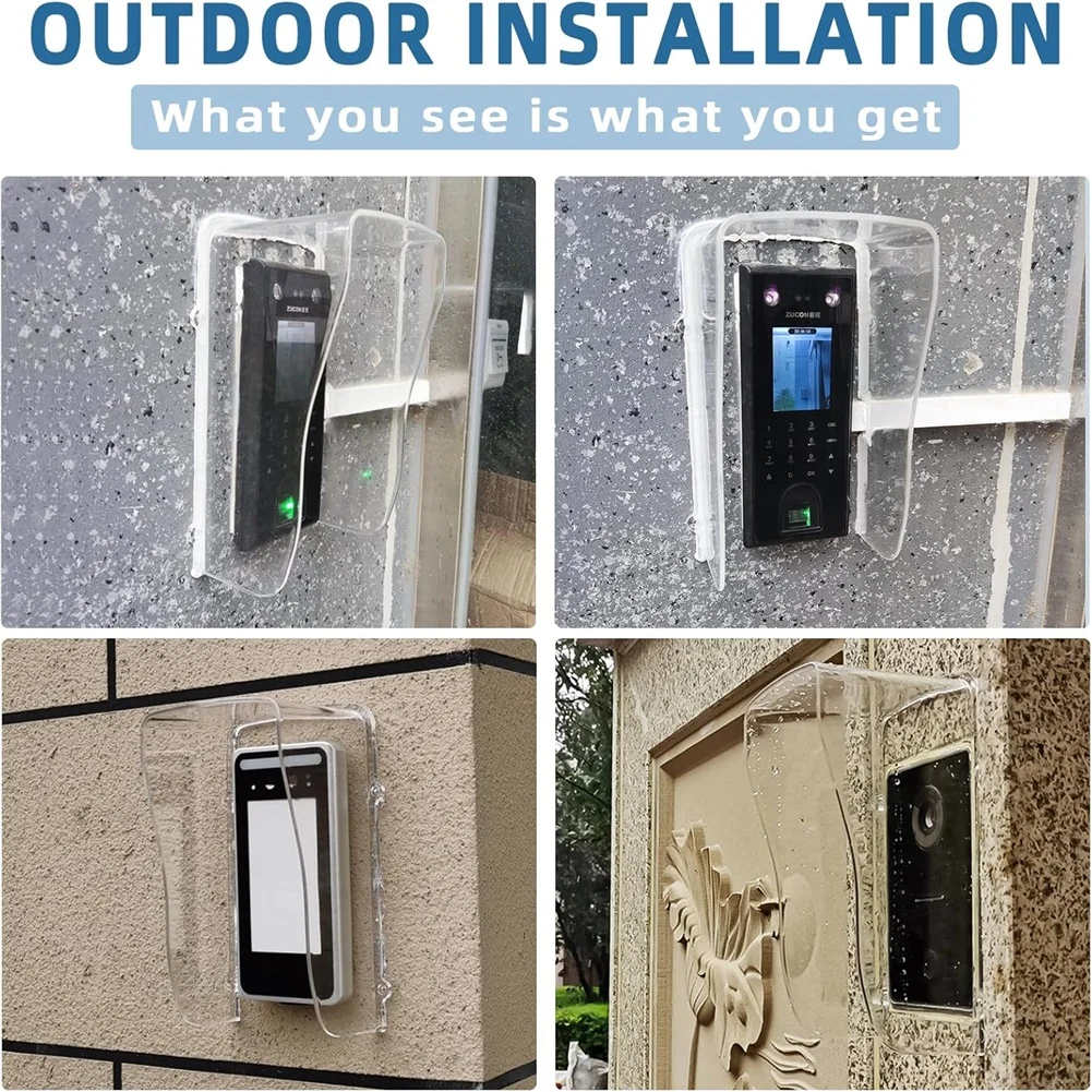 PC Material Intercom Cover for Doorbell Entry Devices and Outdoor Code Locks with Clear Visibility and Protection