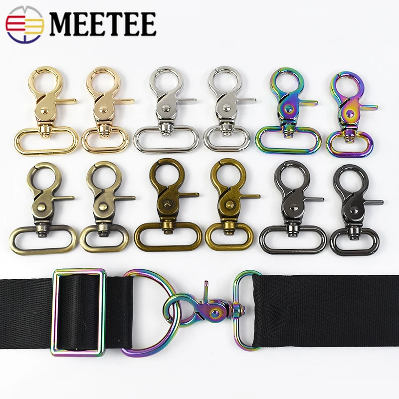 10/20Pcs 13-50mm Metal Hook Buckle Lobster Swivel Clasp Bag Luggage Strap Connect Snap Garment Keychain Clasps DIY Accessories