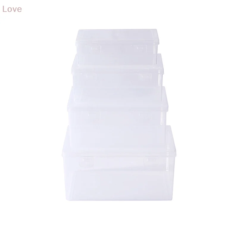 [L&P] 네일 아트 플라스틱 투명 이중 버클 보관함 네일 라인스톤 브러쉬 펜 버퍼 그라인딩 파일 정리함 케이스