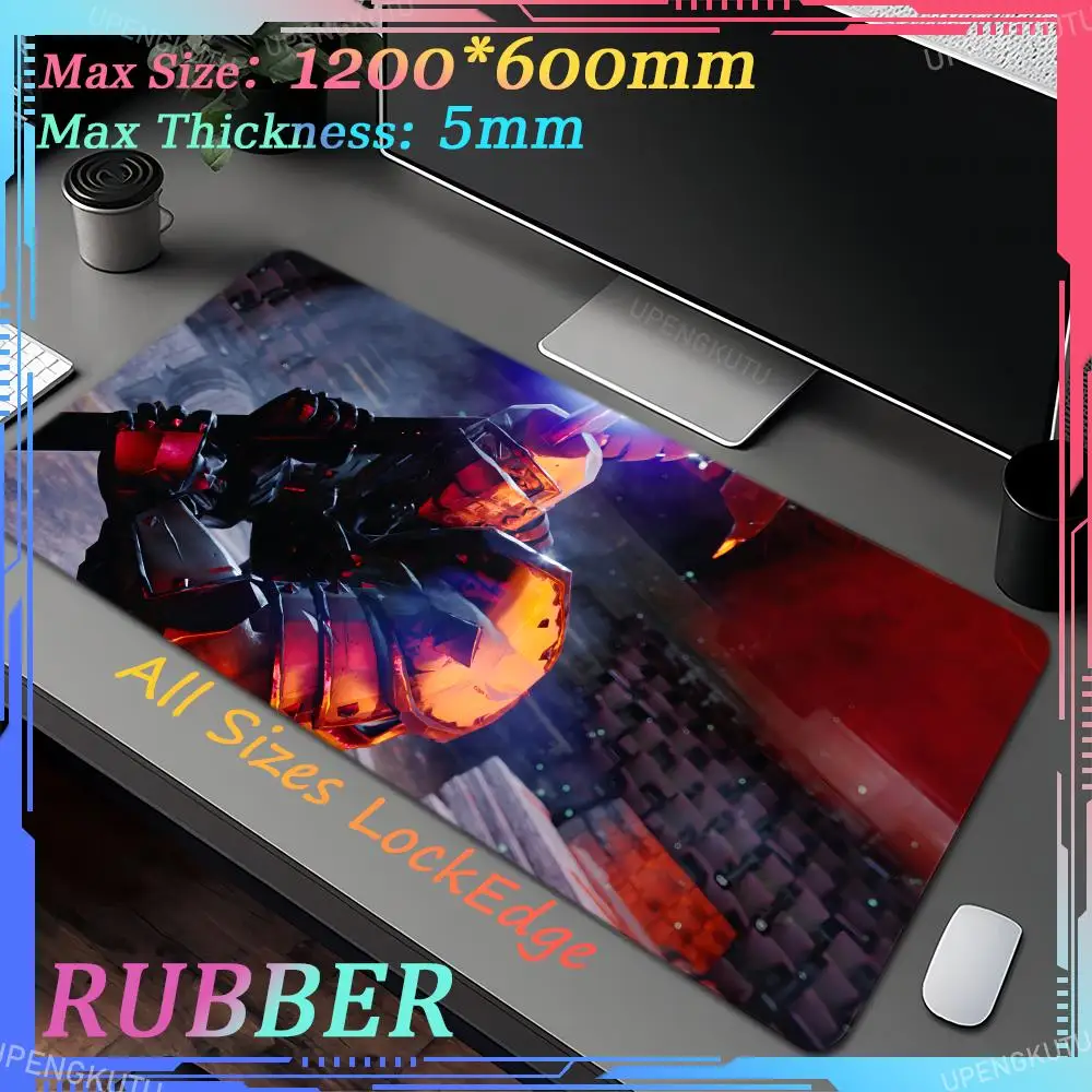 Game D_Deathbound mousepad overoversized table mat karet game keyboard pad komputer kabinet karpet lock edge mouse pad