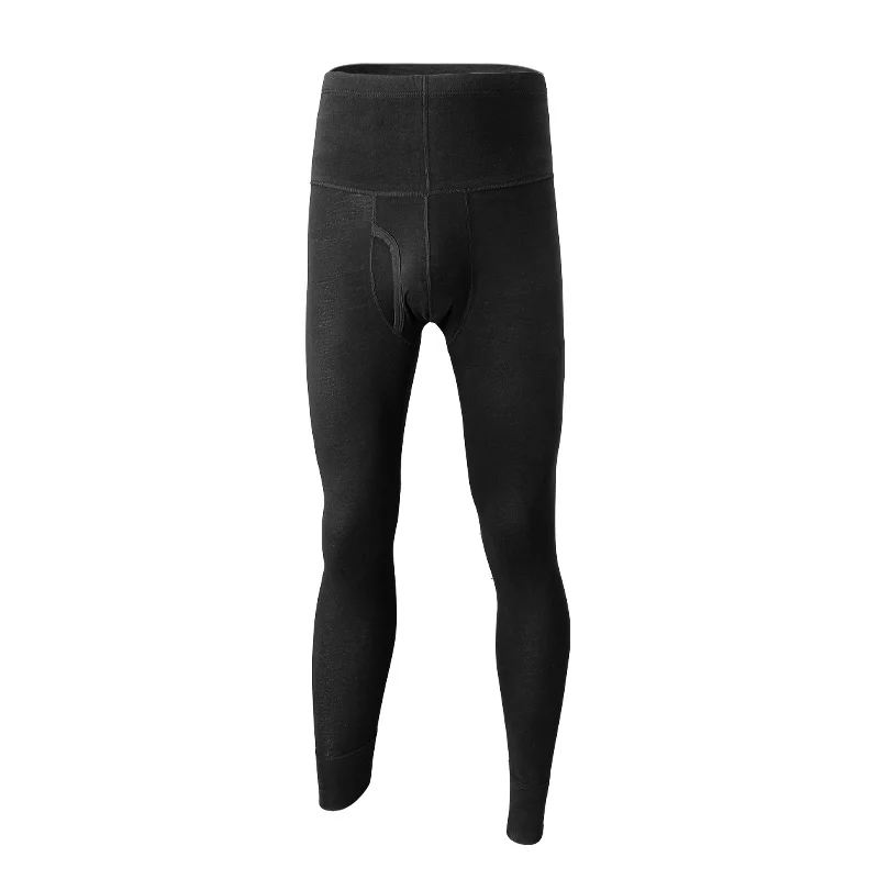 men's pure cotton single-piece, tled thermal pants, tight underpants, high-waisted pants