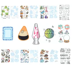 Mother's Day Honeycomb Christmas Halloween Clear Stamps Candy Corn Lava Lamp Cutting Dies Scrapbooking Paper Making Card Craft