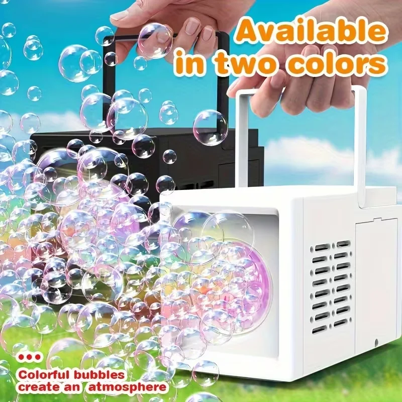 Wholesale bubble machine handheld outdoor party portable easy to carry automatic one-click bubble blowing machine