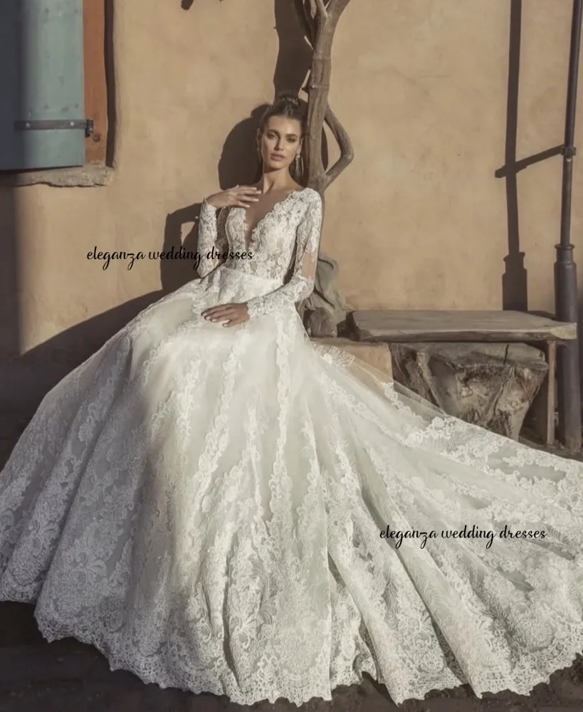 Vestido De Novia De encaje personalizado, vestidos De baile para novia, Vestido minimalista a medida, Vestido De Novia