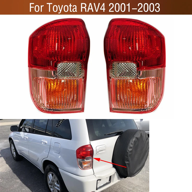 For Toyota RAV4 RAV 4 2001 2002 2003 Car Rear Bumper Tail Light Brake Stop Reverse Lamp Taillight Taillamp Cover Without Bulb