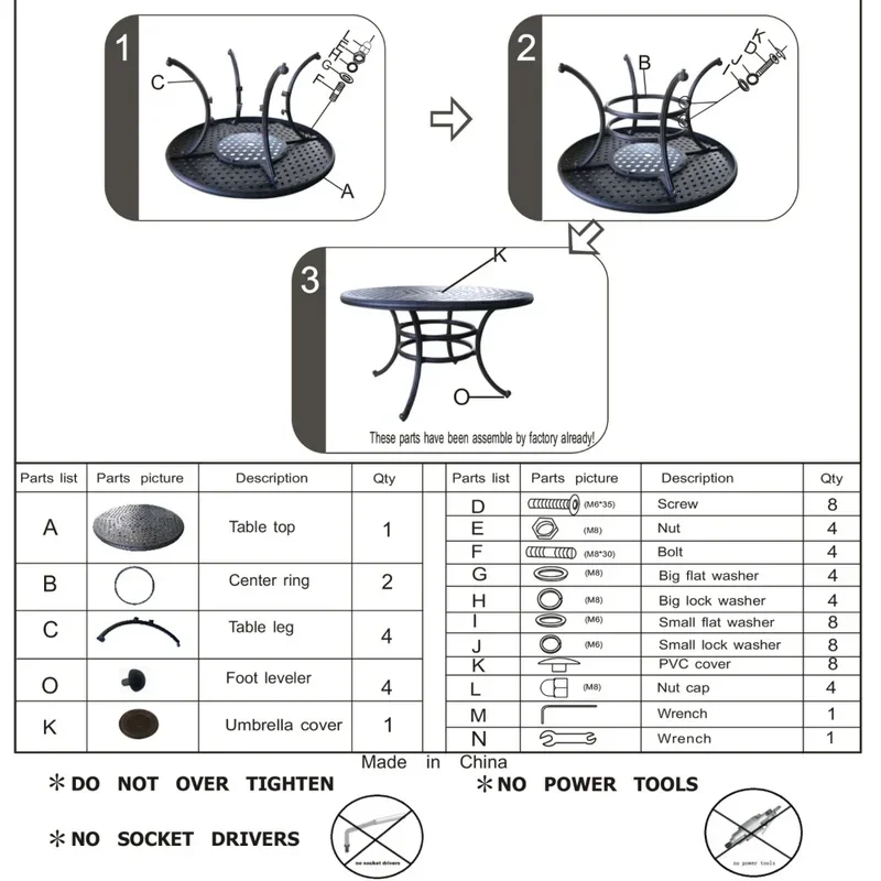 Modern Round Dining Table for Kitchen and Dining Room, Seats 4-6, Durable Dark Bronze Finish, Perfect for Home Use