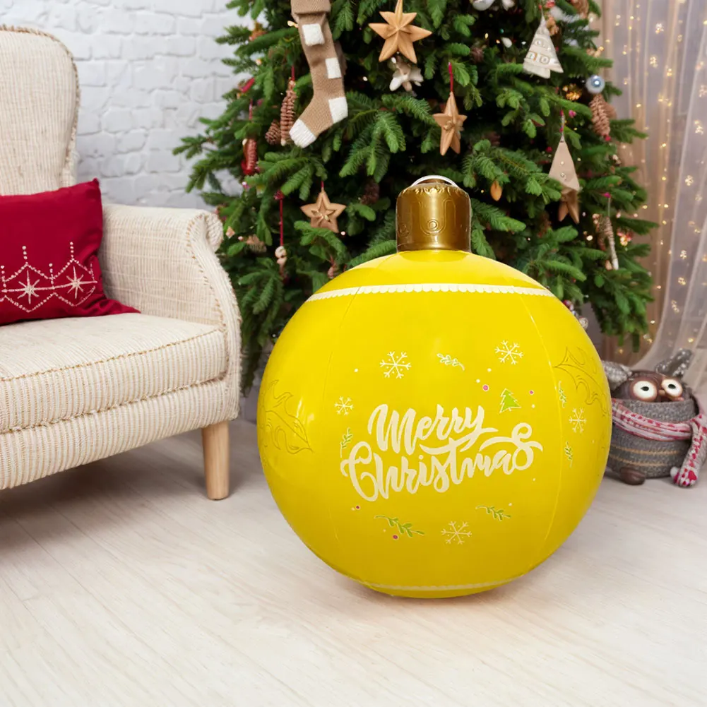 نفخ عيد الميلاد الكرة حديقة الديكور الحلي الكرة 60 سنتيمتر عيد الميلاد السنة الجديدة جو الحفلات الكرة ساحة الحديقة الشرفة ديكور #5