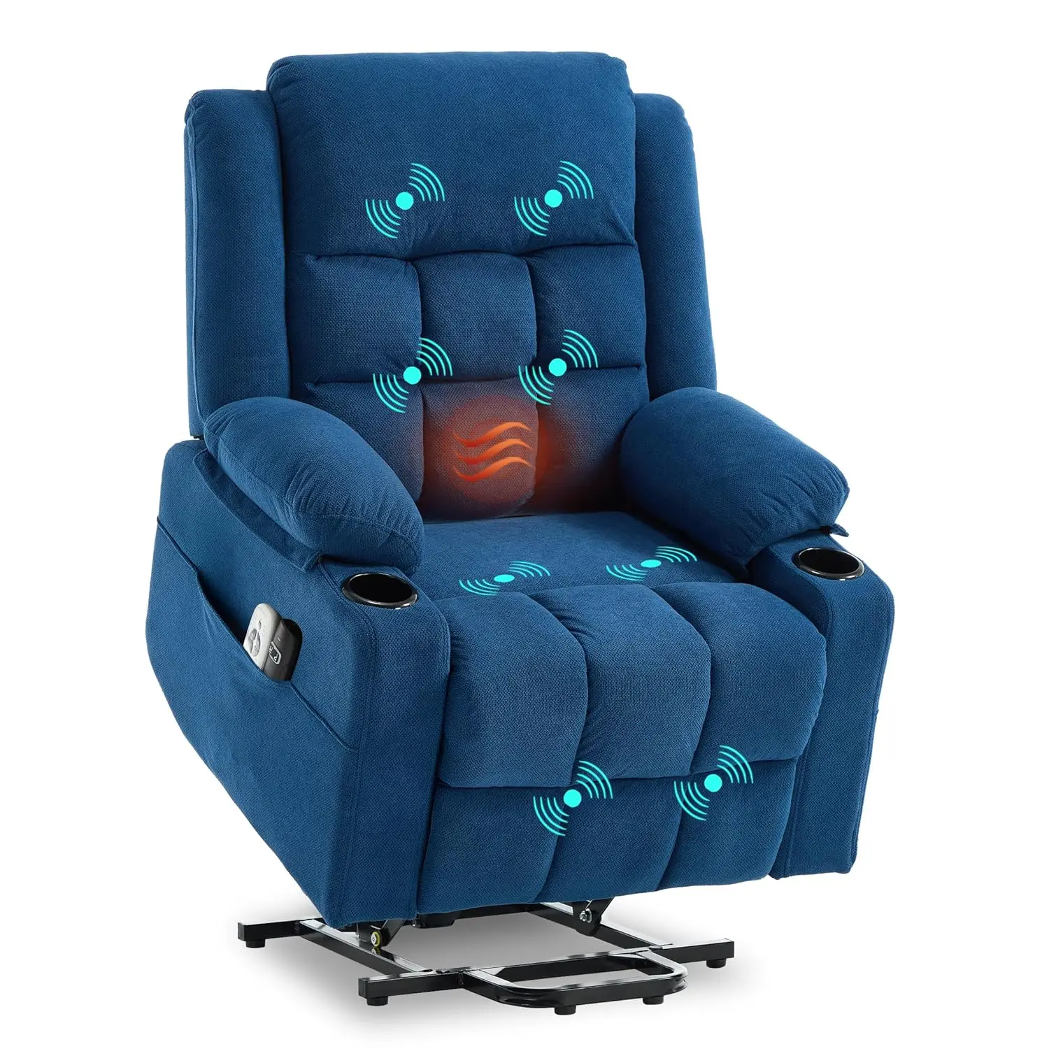 #Electric Power Lift Recliner with Massage & Heat USB Type-C Cup Holders Infinite Position for Elderly, Customized