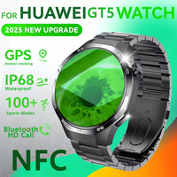 2025 For HUAWEI GT5 Pro GPS NFC Smart Watch Men 1.53inch Ultra AMOLED Screen Heart rate Blurtooth Call Waterproof Man Smartwatch
