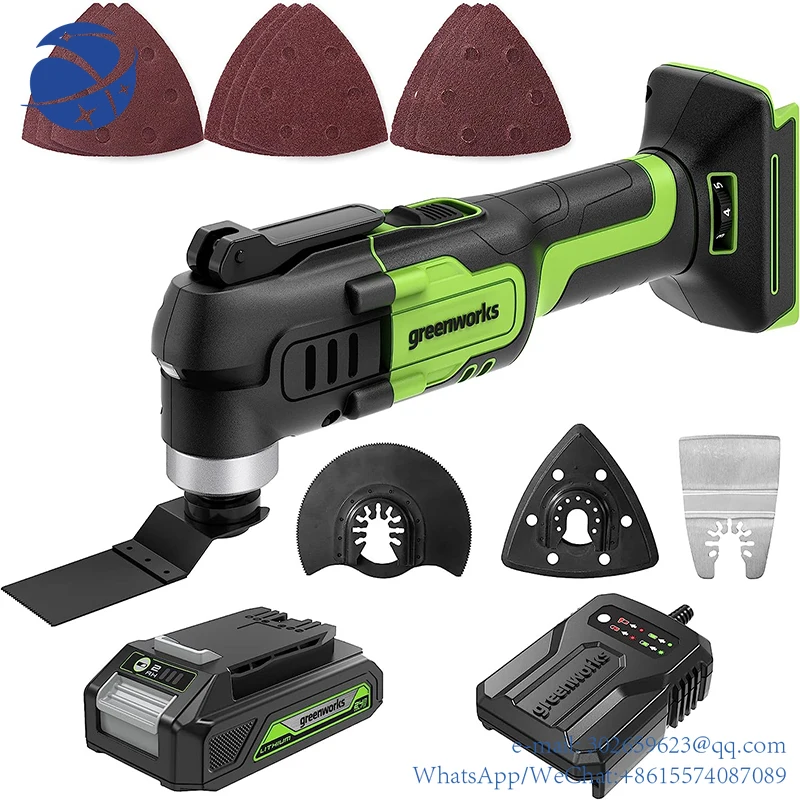 

yyhc Greenworks 24V Cordless Multi-Tool, Oscillating Tool for Cutting/Nailing/Scraping/Sanding with 6 Variable Speed Control