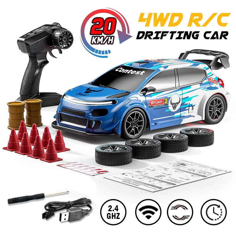 

SG716 SG718 New Remote Control 4WD Drift Car Can Control Lighting Model Racing Car 2.4G Multi Speed Adjustment Children Toy Car