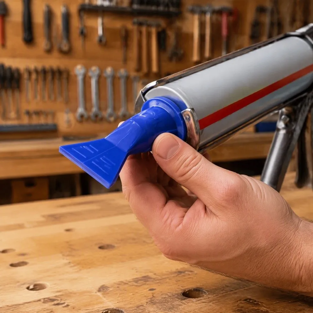 Precise Flat Wavy Design Caulking Nozzle Tips Easy To Clean Reusable Caulk Tip Applicators Caulking Gun Tool For Molding