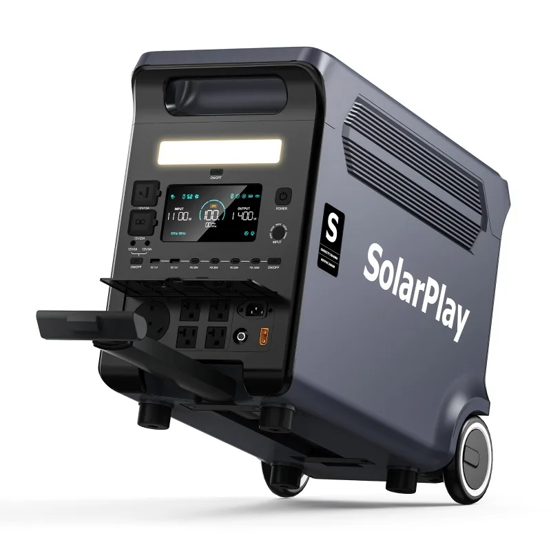 

[Hot Sale] SolarPlay 3600W Solar Generator Lifepo4 3840Wh Battery Home Outdoor Emergency Portable Power Station