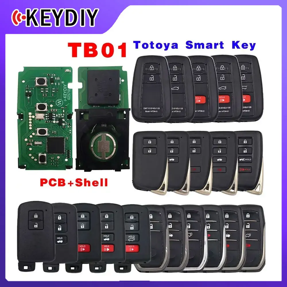 

KEYDIY TB01 KD Smart Key Universal Remote Control with 8A Transponder and Shell for Toyota Corolla RAV4 Camry/Lexus FCCID:0020