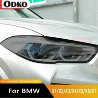 Car Headlight Tint Smoked Black Protective Film TPU Sticker For BMW X1 F48 X2 F39 X3 F25 G01 X4 F26 G02 X5 F15 G05 X6 X7 X8 2022