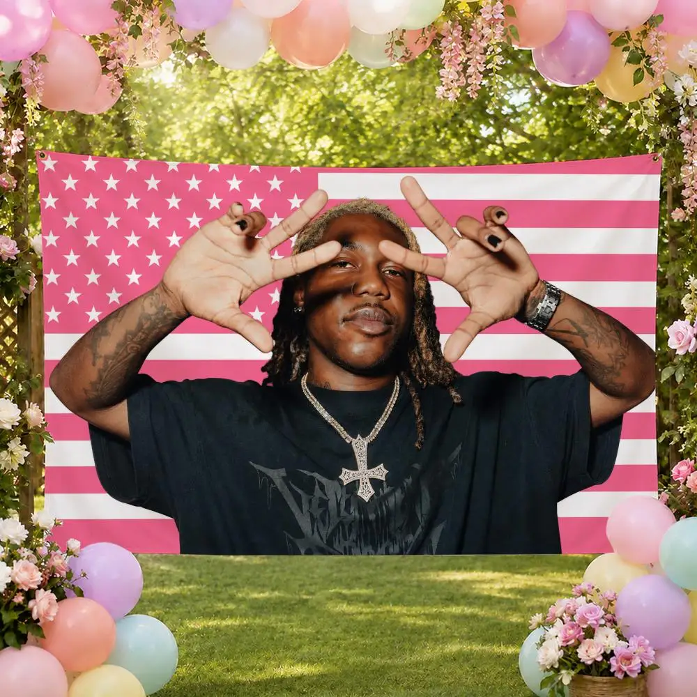 Hip Hop Rapper D-Destroy Lonely Flags Fan Banner Tapestry Wall Hanging Garage BarDorm Camp Party Outdoor Home Decor Gift