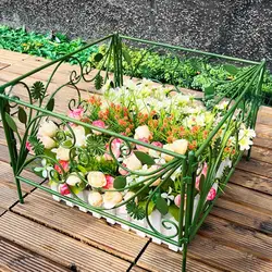 Garden Fence Outdoor Rustproof Landscape Wire Border Folding Patio Fences Flower Bed Fencing Barrier Garden Decorative