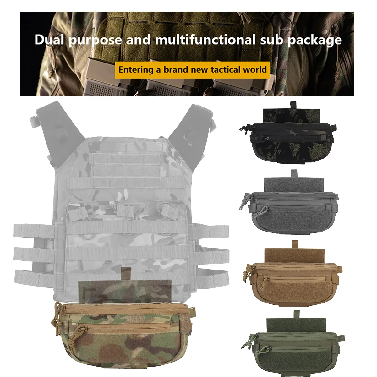 

Drop Dump Pouch Compact Molle Pack Quick-Release Shoulder Bag Airsoft Vest Plate Carrier for Airsoft Hunting Tool Bag