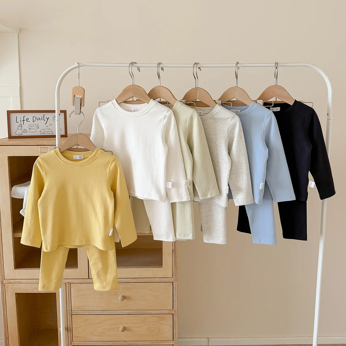 2-10T Toddler Kid Baby Boy Girl Clothes Set Long Sleeve T Shirt Top Pant Suit Casual Plain Two Piece Set Outfit
